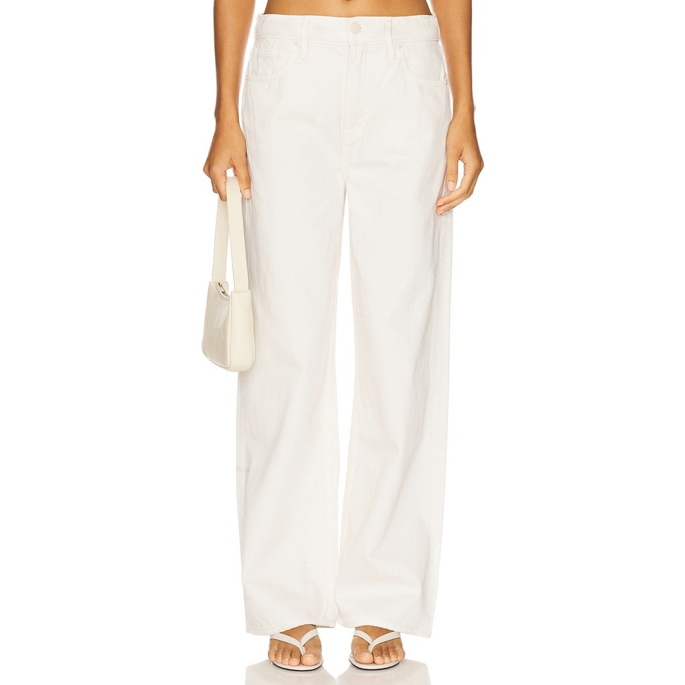 Good American Good Standard Baggy Jeans Cloud White Low Rise Size 10/30 NWT